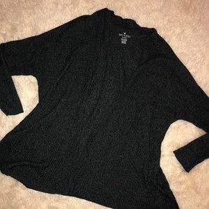 American Eagle Marled Grey Thermal Knit Cardigan